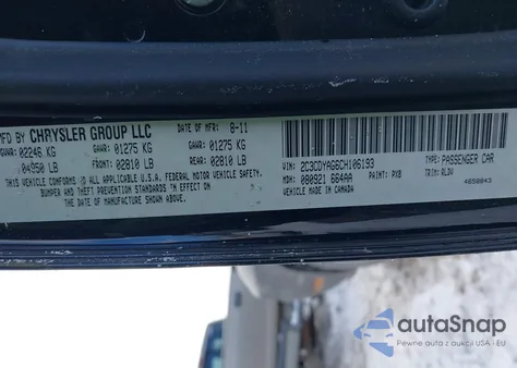 2012 Dodge Challenger Sxt from USA, damaged, VIN 2C3CDYAG6CH106193